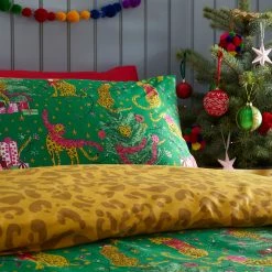 Furn. Purrfect Christmas Duvet Cover Set - Green -Cheap furn Store PURRFC D00 GRGL 3