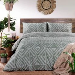 Furn. Tanza Duvet Cover Set - Green
