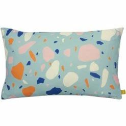 Furn. Terra Recycled Polyester Cushion - Blue