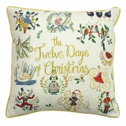 Furn. Twelve Days of Christmas Cushion - Multicolour