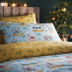 Furn. Twelve Days of Christmas Duvet Cover Set - Blue -Cheap furn Store TWELDAY D01 BLU 3