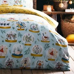 Furn. Twelve Days of Christmas Duvet Cover Set - Blue -Cheap furn Store TWELDAY D01 BLU 4