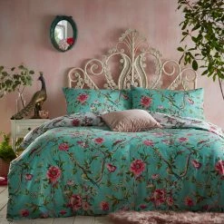 Furn. Vintage Chinoiserie Duvet Cover Set - Green