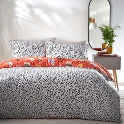 Furn. Woofers Animal Print Duvet Cover Set - Coral -Cheap furn Store WOOFERS D02 COR 3