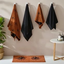 Furn. Theia Abstract Eye Jacquard Bath Towel - Brown -Cheap furn Store a156f0fbd25d48f4bfb336cf24843bbd