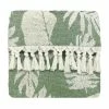 Furn. Tropics Tasselled Bath Towel - Green