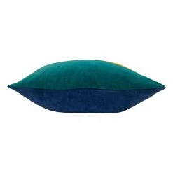 Furn. Morella Colour-Block Cotton Velvet Feather Filled Cushion - Multicolour -Cheap furn Store ac931f7bd2094215bef0d2a8fb2642b7 2