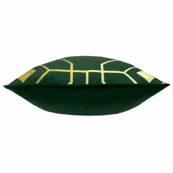 Furn. Bee Deco Geometric Velvet Cushion - Emerald -Cheap furn Store accdbbadd8694c7f9ad7f4a3e01c2cc7