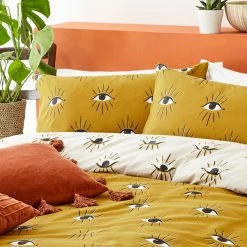 Furn. Theia Abstract Reversible Duvet Cover Set - Yellow -Cheap furn Store aef26924b2c2469aacca9e3f85924da8