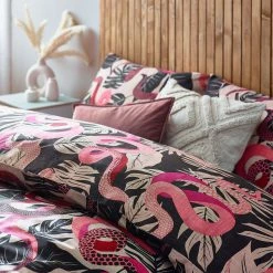 Furn. Striking Serpentine Tropical Palm Duvet Cover Set - Pink -Cheap furn Store b10480ae136a48c7a3a3ff82aa6f4b13 1