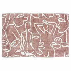 Furn. Everybody Abstract Cotton Tufted Non-Slip Bath Mat - Blush