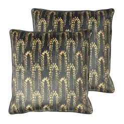 Furn. Wisteria Cushions (Twin Pack) - Grey