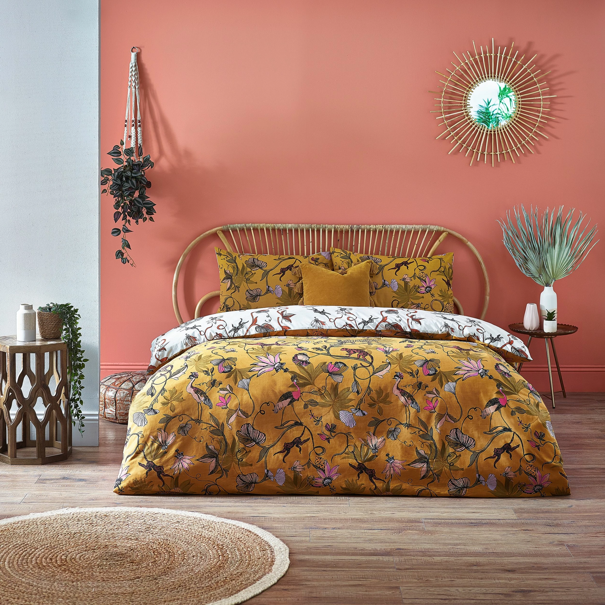 Furn. Wildlings Tropical Reversible Duvet Cover Set - Yellow 1 Furn. Wildlings Tropical Reversible Duvet Cover Set - Yellow