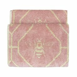 Furn. Bee Deco Geometric Jacquard Hand Towel - Blush