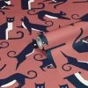 Furn. Geo Cat Printed Wallpaper - Pink