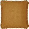 Furn. Korin Fringed Feather Filled Cushion - Brown