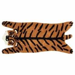 Furn. Tiger Cotton Non-Slip Bath Mat - Orange