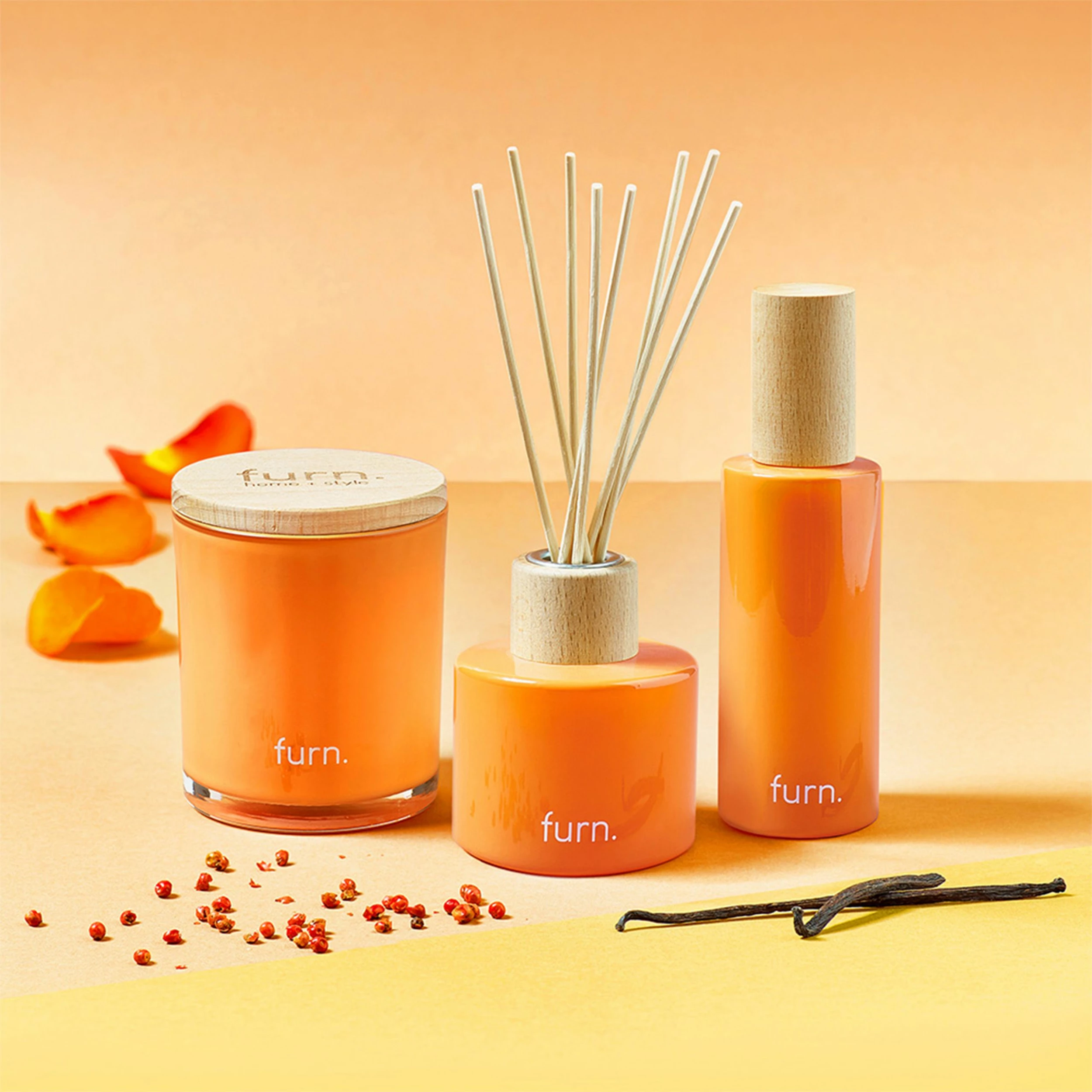 Furn. Kindred Bergamot, Berry, Vanilla & Patchouli Scented Reed Diffuser - Orange 3 Furn. Kindred Bergamot, Berry, Vanilla & Patchouli Scented Reed Diffuser - Orange - Image 3
