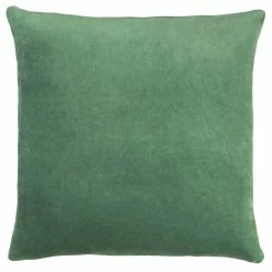Furn. Solo Cotton Velvet Polyester Filled Cushion - Green