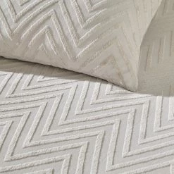 Furn. Chevron Tuft Geometric Duvet Cover Set - Stone -Cheap furn Store c54042974467400b924a827c6cf93665