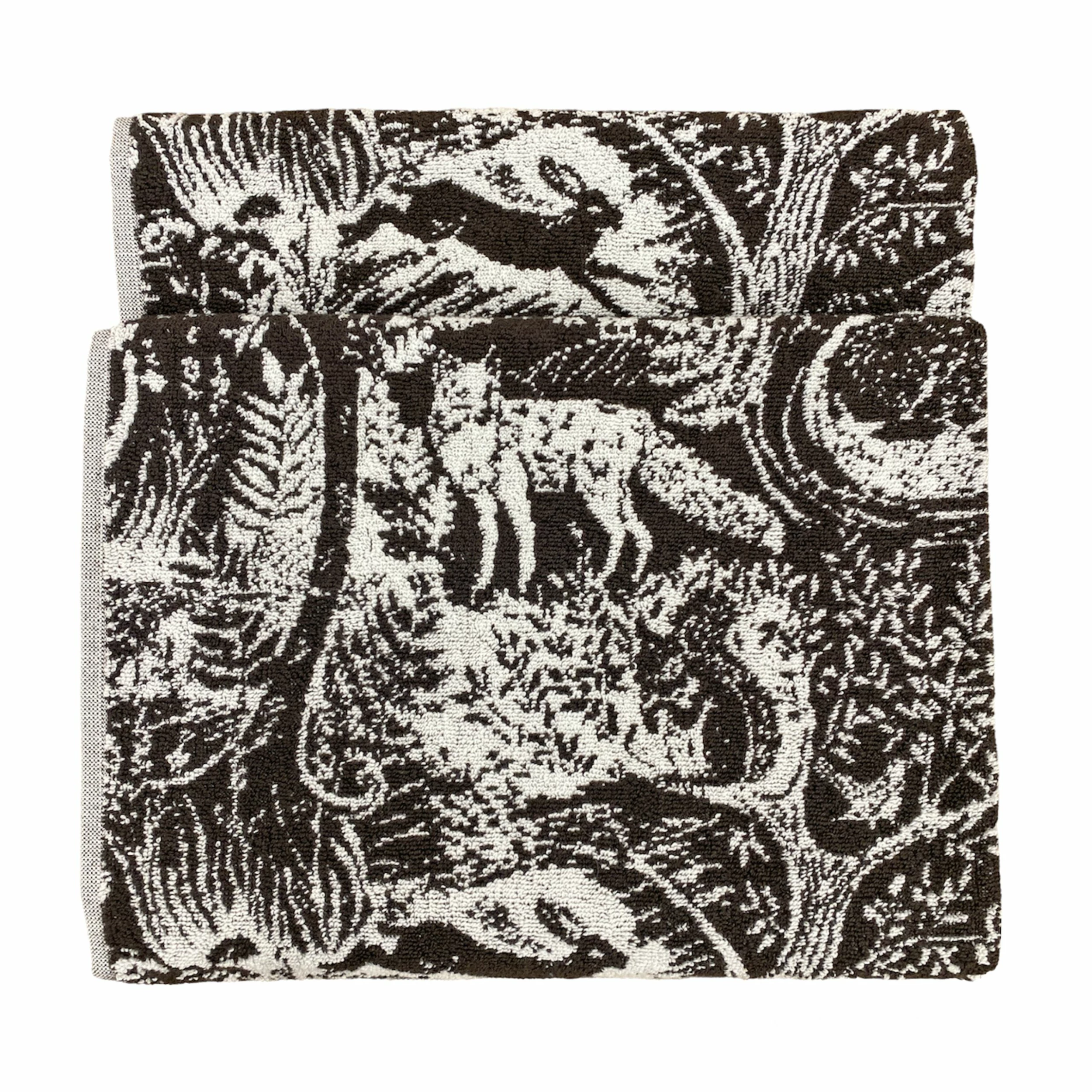 Furn. Winter Woods Animal Jacquard Bath Towel - Charcoal 1 Furn. Winter Woods Animal Jacquard Bath Towel - Charcoal