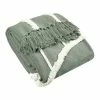 Furn. Rainbow Tuft Tasselled Throw - Grey