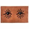 Furn. Theia Abstract Eyes Cotton Tufted Non-Slip Bath Mat - Brown