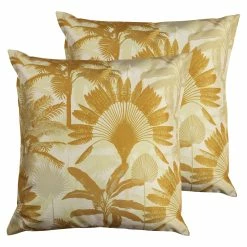 Furn. Palms Outdoor Cushions (Twin Pack) - Yellow