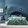 Furn. Tiger Lily Floral Reversible Duvet Cover Set - Green