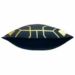 Furn. Bee Deco Geometric Velvet Cushion - Navy -Cheap furn Store e31db6c6eed941d9a4c11af915af7c18
