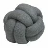 Furn. Boucle Knot Cushion - Charcoal