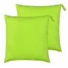 Furn. Plain Outdoor Floor Cushions (Twin Pack) - Lime Green