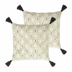 Furn. Berbera Cushions (Twin Pack) - Beige