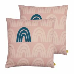 Furn. Be Kind Rainbow Cushions (Twin Pack) - Multicolour