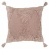 Furn. Kantha Tufted Diamond Polyester Filled Cushion - Blush
