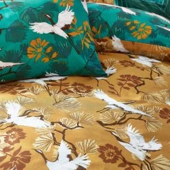 Furn. Demoiselle Botanical Reversible Duvet Cover Set - Mustard -Cheap furn Store ee8e5881a1334078bf9105949f52229e