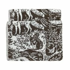 Furn. Winter Woods Animal Jacquard Hand Towel - Charcoal