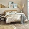 Furn. Minimalist Sinarama Abstract Stroke Reversible Duvet Cover Set - Natural