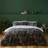 Furn. Floral Trail Reversible Duvet Cover Set - Black