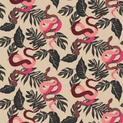Furn. Serpentine Tropical Printed Wallpaper - Pink -Cheap furn Store f622df0cb88f4f739b13ad9c1df054ac