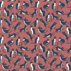 Furn. Geo Cat Printed Wallpaper - Pink -Cheap furn Store f6c442d0e4d54a0c9f330595288b34ef