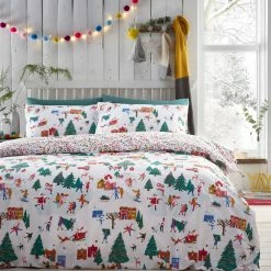 Furn. Christmas together duvet cover set - Multicolour