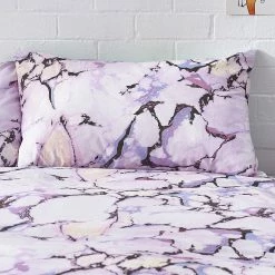 Furn. Marble Abstract Reversible Duvet Cover Set - Lilac -Cheap furn Store f871fc7741b84bf3bdfe45603a8b2a4d