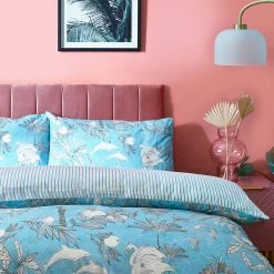 Furn. Colony Palm Tropical Reversible Duvet Cover Set - Blue -Cheap furn Store fc1f0e499a3345438851ad98fa2c1bb5
