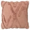 Furn. Kamjo Geometric Cotton Tufted Feather Filled Cushion - Blush