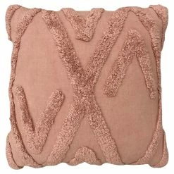 Furn. Kamjo Geometric Cotton Tufted Cushion Cover - Blush