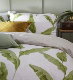 Furn. Plantain Duvet Set Nat/Green - Brown -Cheap furn Store plantain cameo 02